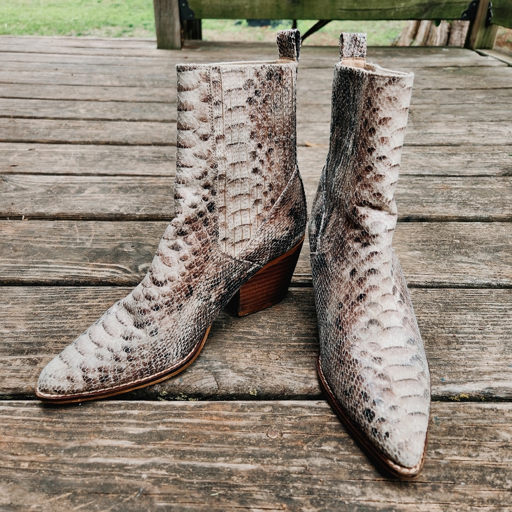 Snake Print Boots - Picture 2 of 3